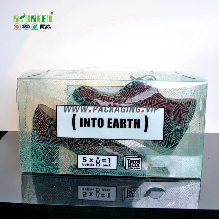 Front of Clear Plastic Shoes Box
