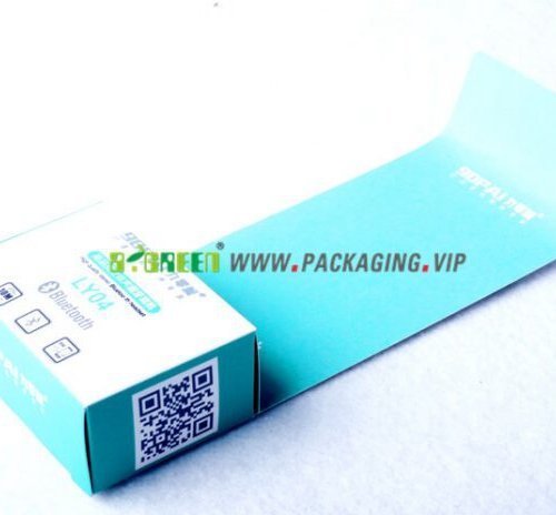 Custom clear PET earphone packaging design（Paper card + transparent plastic box) 3
