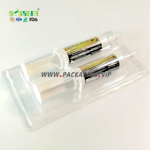 Preço de fábrica embalagem em concha para duas seringas em Shenzhen