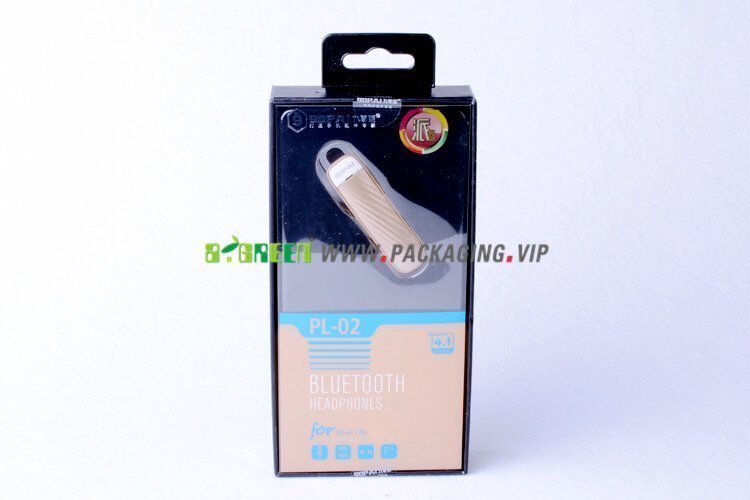 Hot sale paper box with plastic cover for Bluetooth earphone
