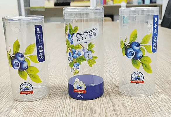 Blueberry transparent plastic tube packaging (1)