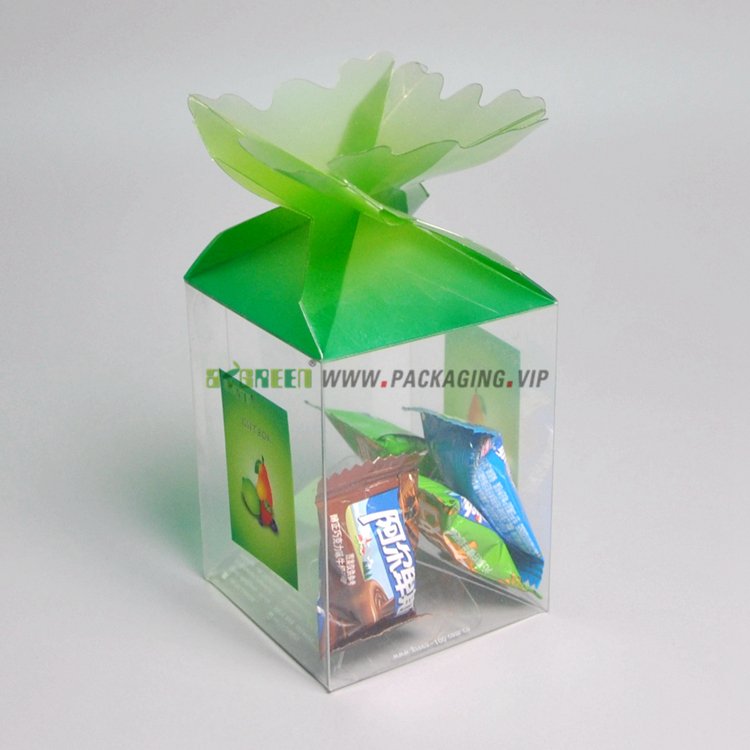 10/50x PVC Case Holder Clear Floral Cube Gift Tennis Toy Candy Package Box Shop 