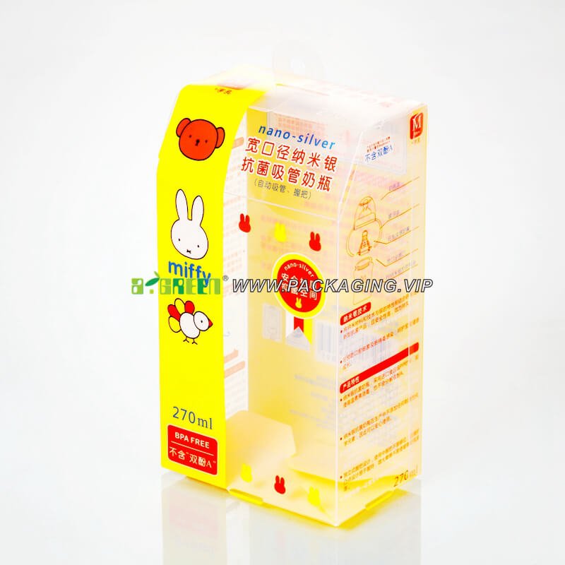 clear PET plastic packaging box for babybottles