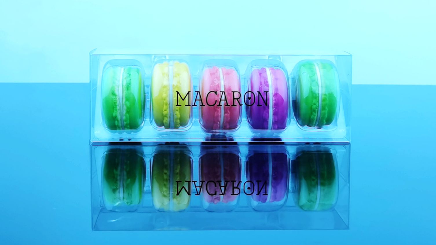 Macaron transparent packaging box