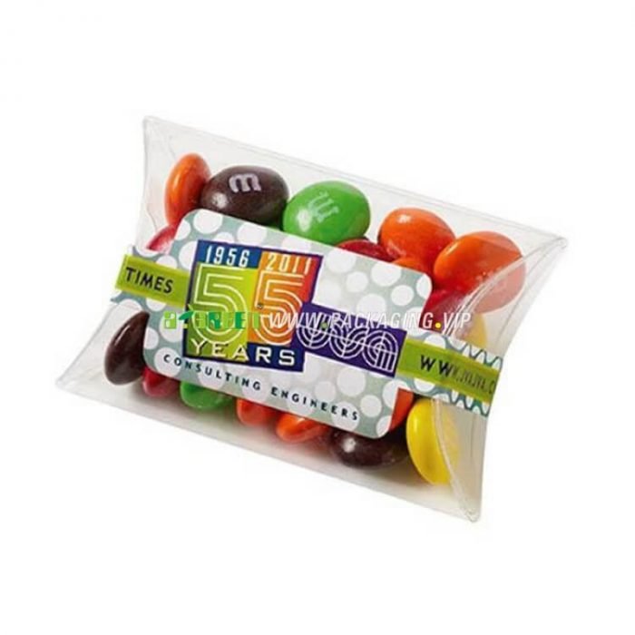 clear plastic pillow box for candy