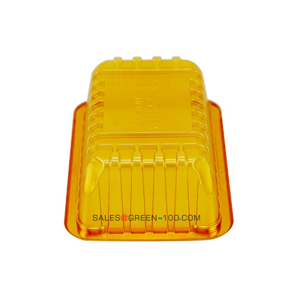 Gold plastic tray packaging for food