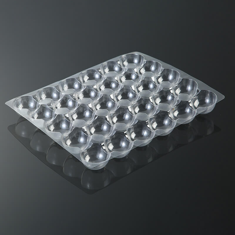 Transparent plastic trays