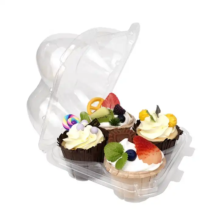 Cupcake Clear Plastic Clamshell Containers
