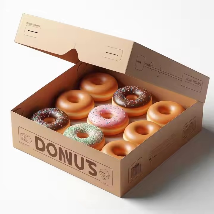 9 pack donut packaging box