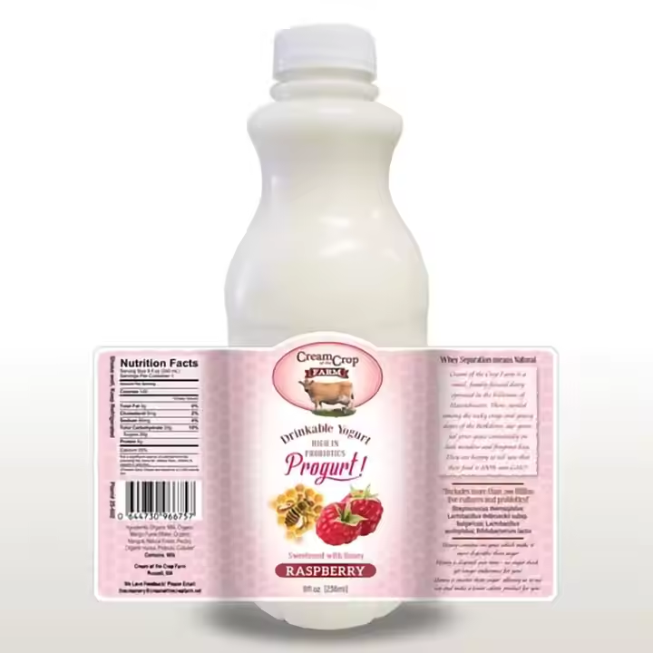 Label pelekat barangan tenusu dan peti sejuk 1 - Pengeluar penyesuaian pembungkusan sehenti Waterpoor Dairy sticker labels