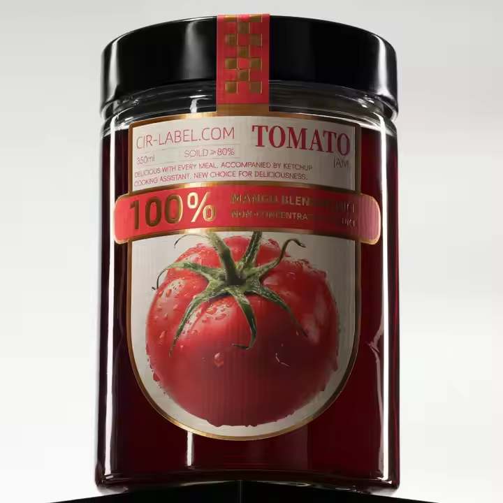 Label pelekat stamping panas untuk botol jam - Pengeluar penyesuaian pembungkusan sehenti Hot stamping sticker label for jam bottle