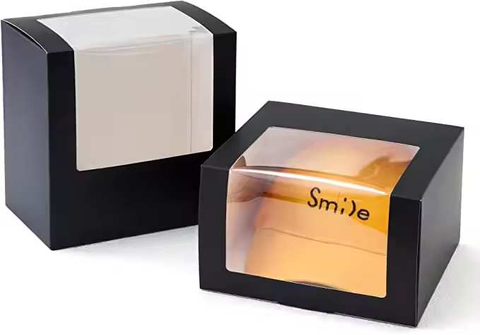 Paper Box with Clear PVC PET Window for Baseball Caps