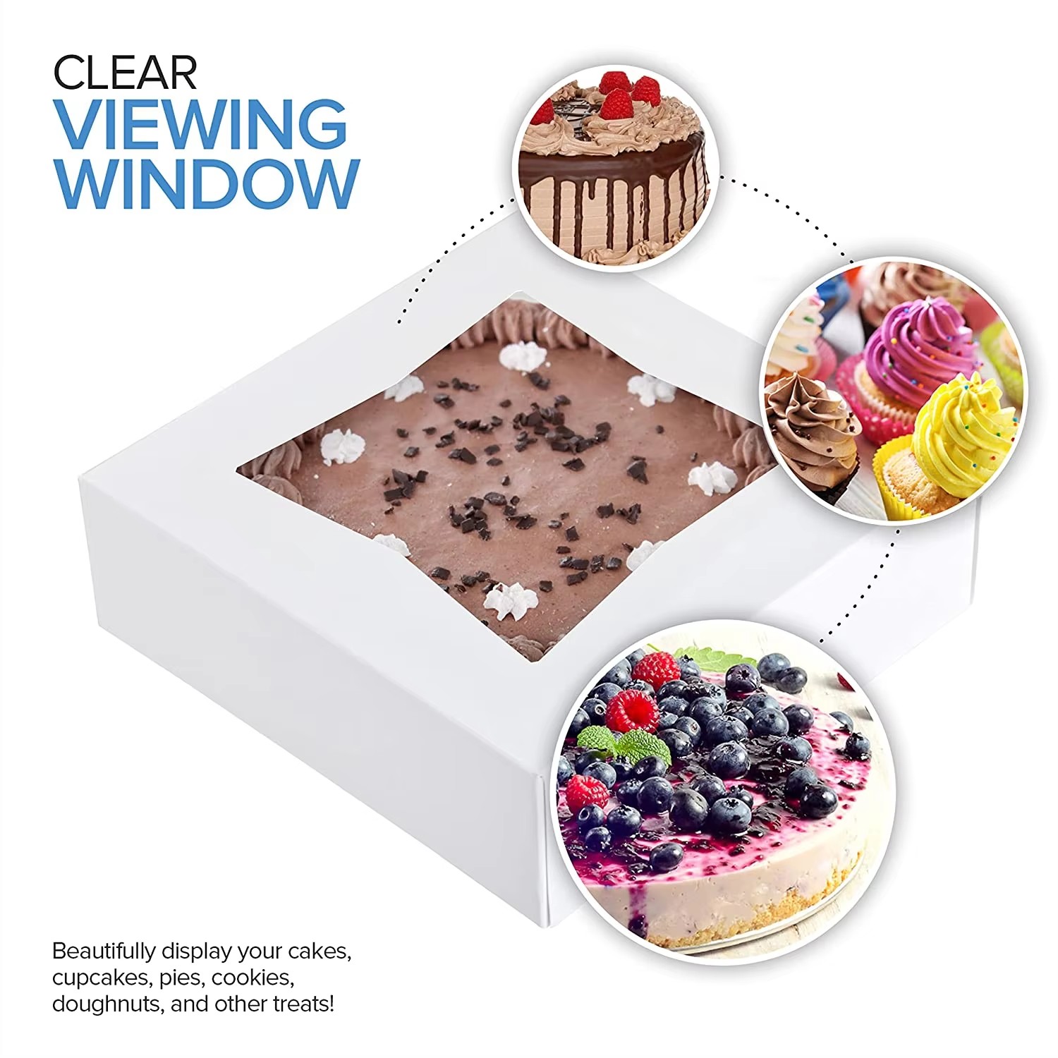 clear window pie box