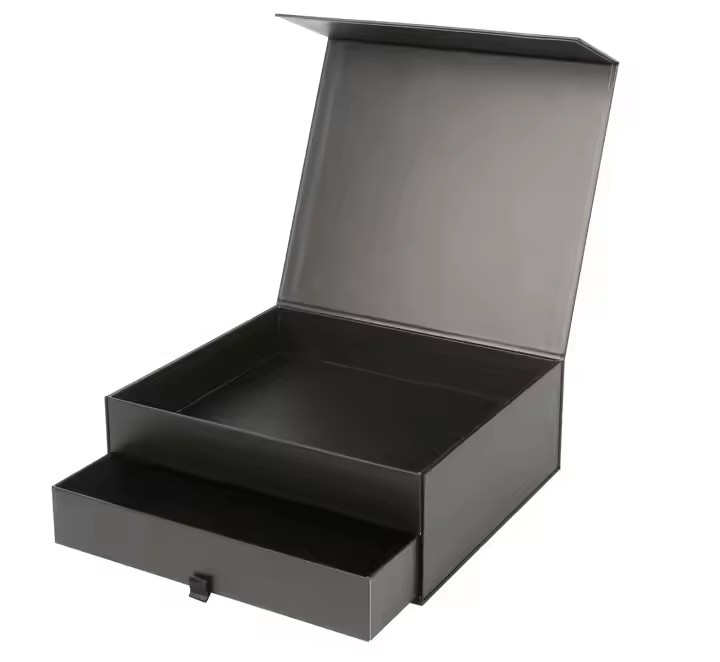 drawer box with Magnetic Closure and Ribbon Pull Tab