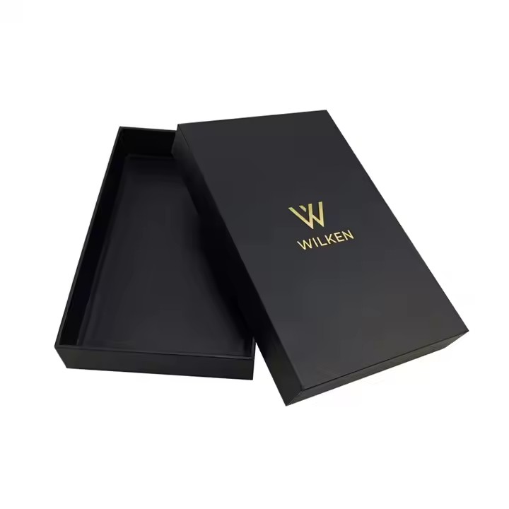 lid and base box with gold stamping