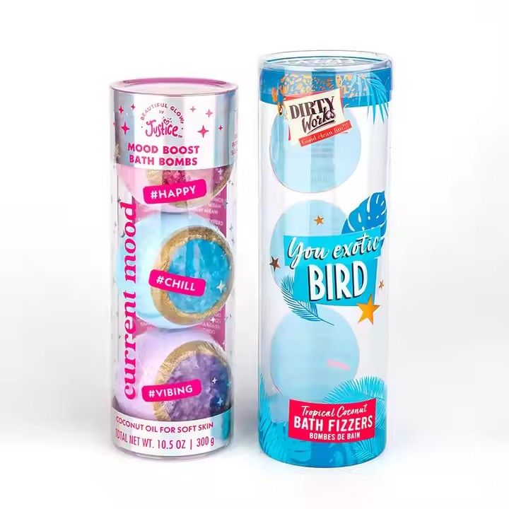 plastic tube bath bomb packaging