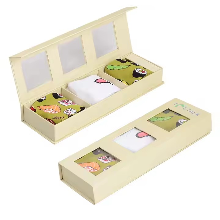 magnet box with window for socks