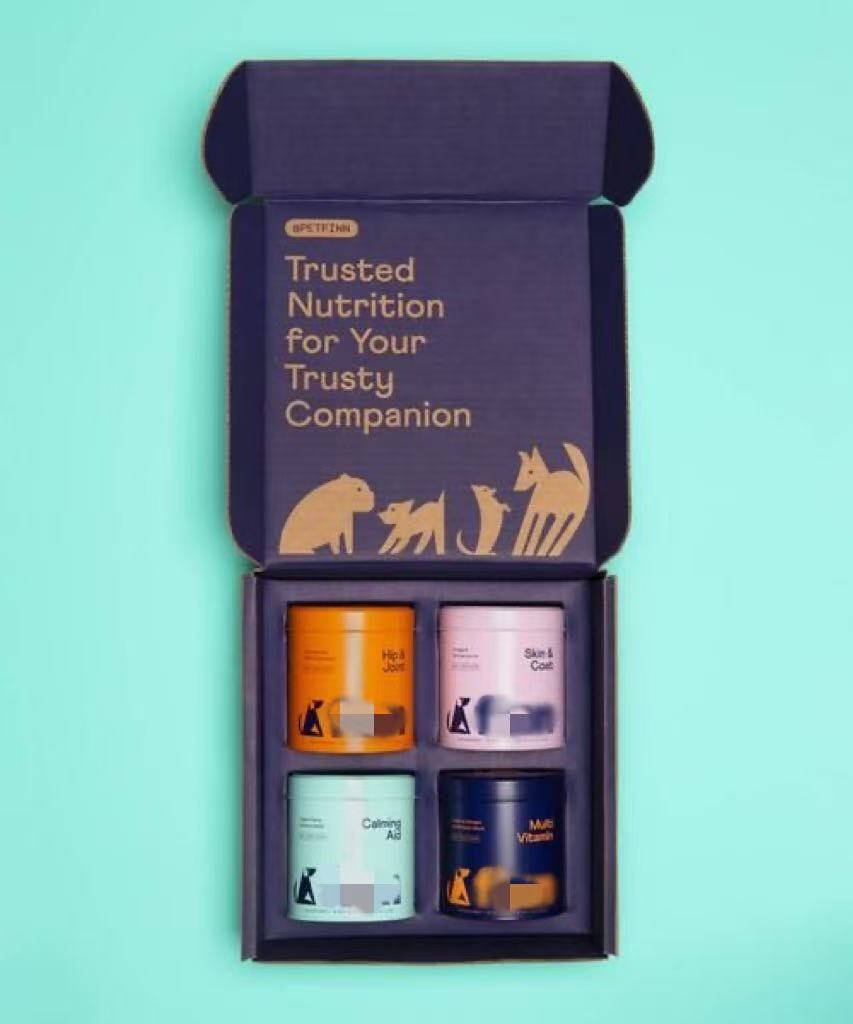 Cardboard Box with compartments or inserts for dog food