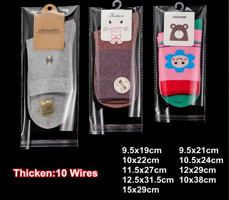 Sock Packaging Header Cards with clear bag - One-stop packaging customization manufacturer