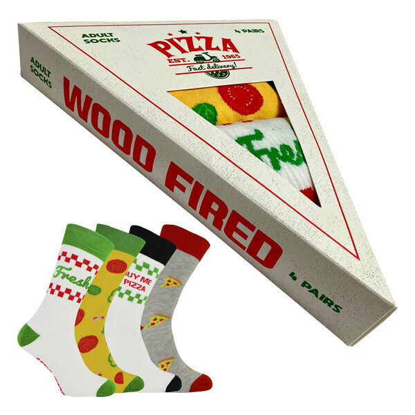socks in a pizza box 4 packs - One-stop packaging customization manufacturer