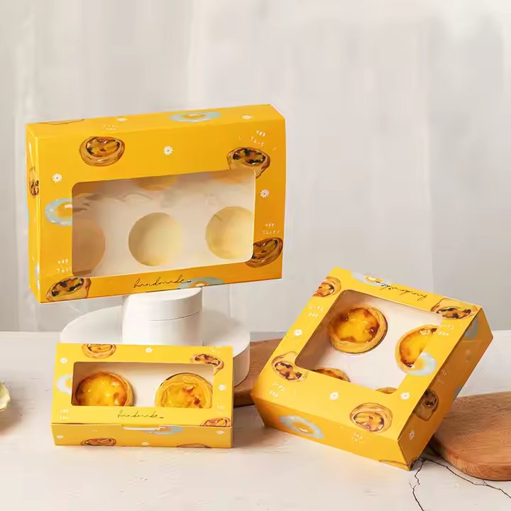 2 4 6 Hộp giấy bánh tart trứng