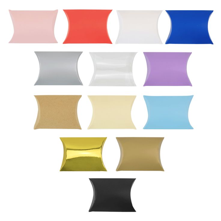 Colorful kraft paper pillow boxes 