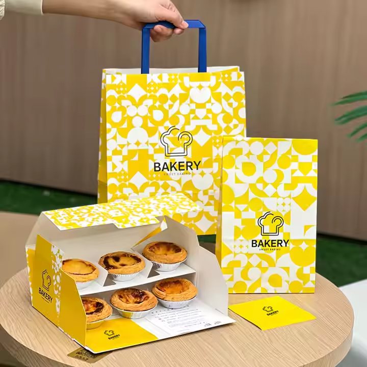 Egg tart box with bag
