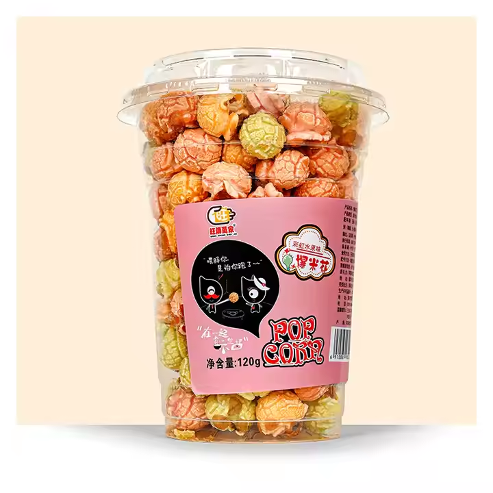 Popcorn plastic cup + plastic lid