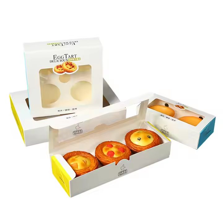 Printed Food Bakery Egg tart box