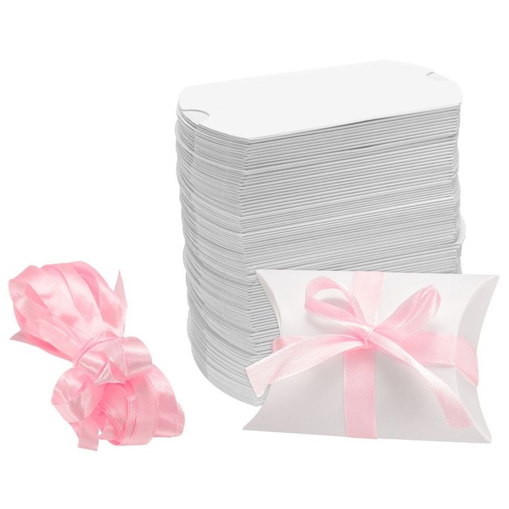 White kraft paper pillow boxes