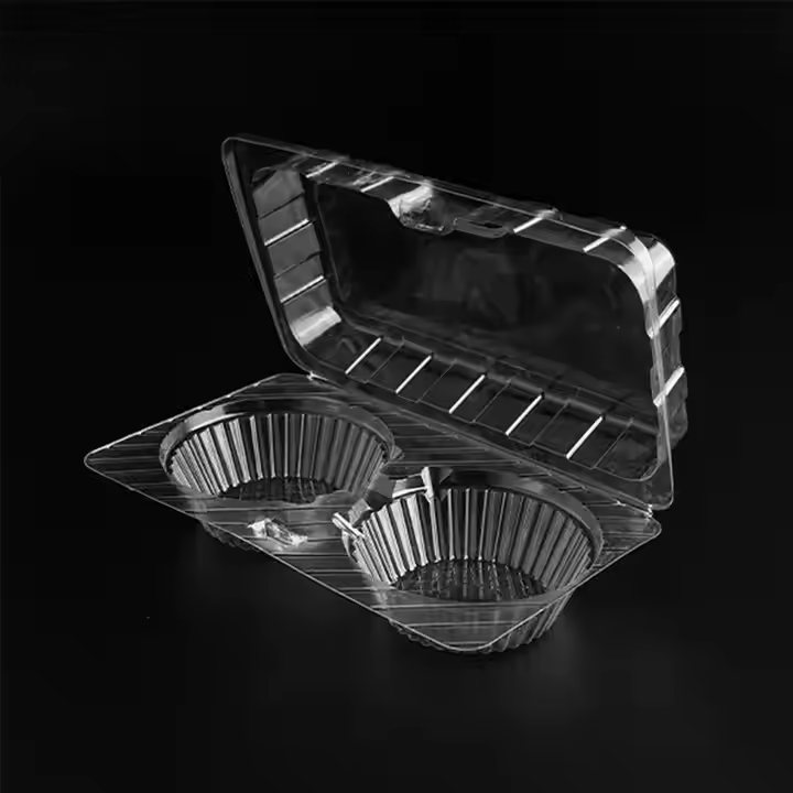 clear clamshell 2 cell for egg tarts