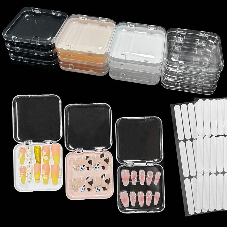 press on nail acrylic box