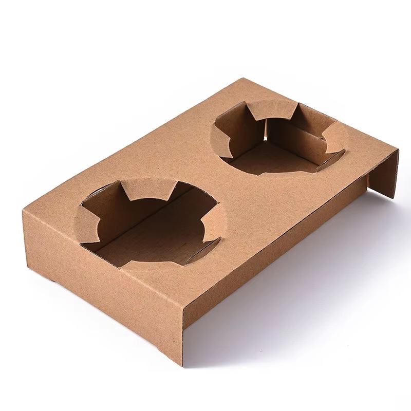 2 cups corrugated paper cup tray