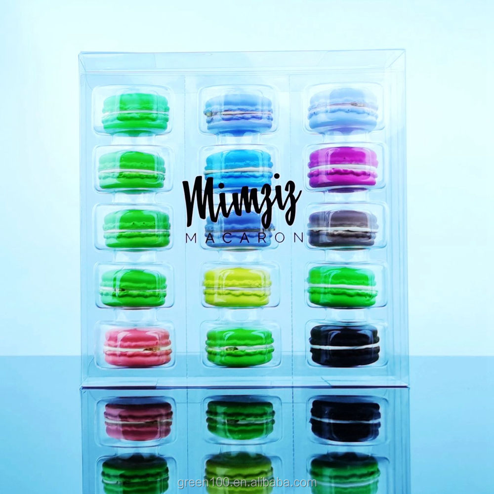Transparent box macaron packaging