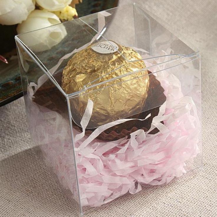 Transparent plastic chocolate box 