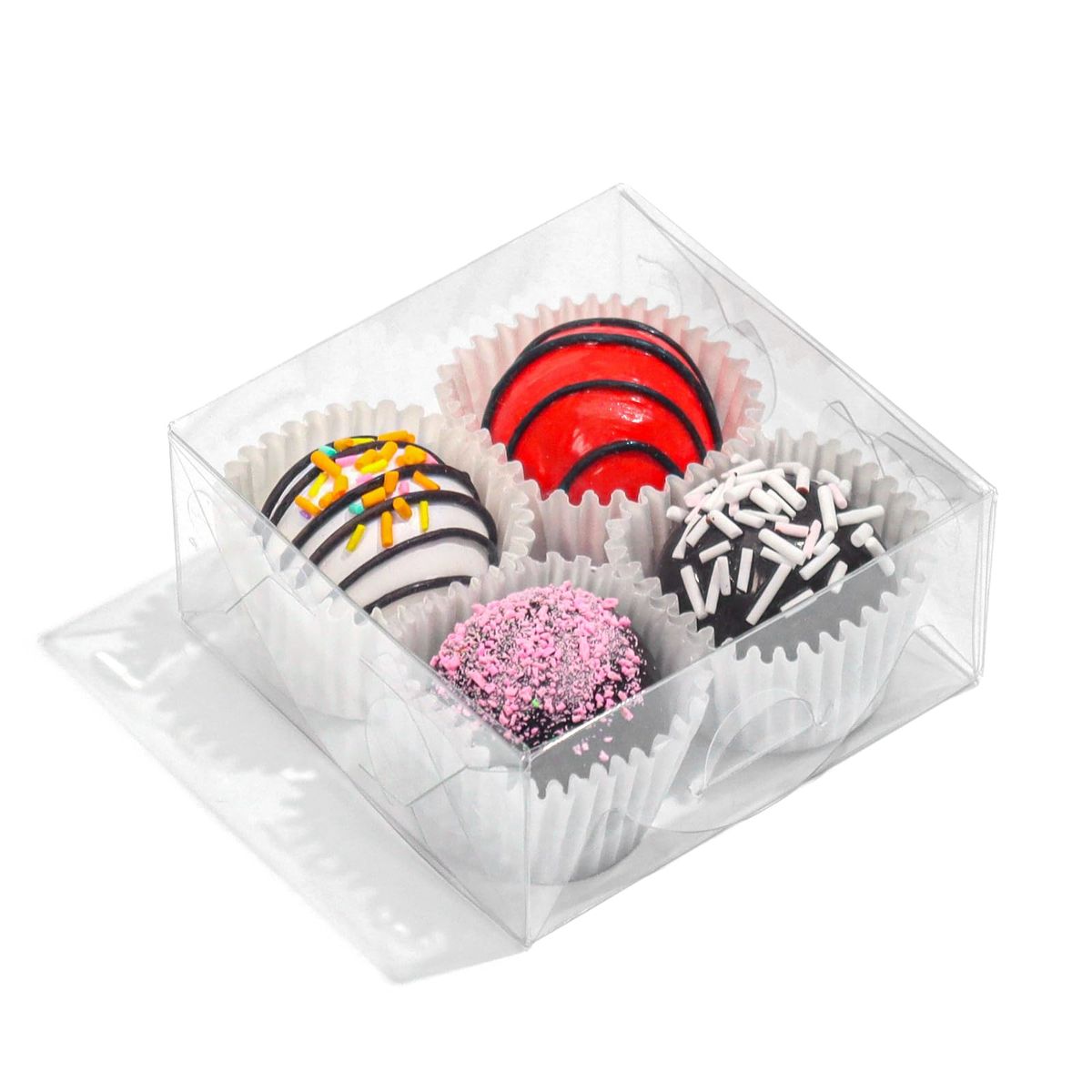 Transparent plastic chocolate box 