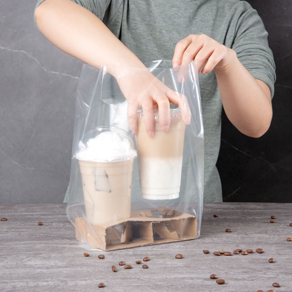 clear plastic take out bag