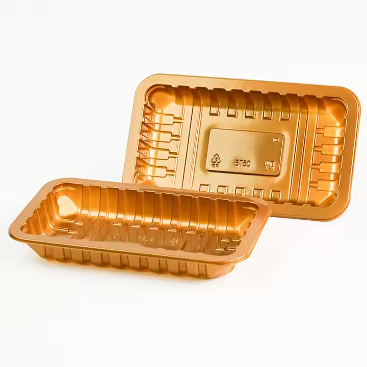 Gold thermoformed containers