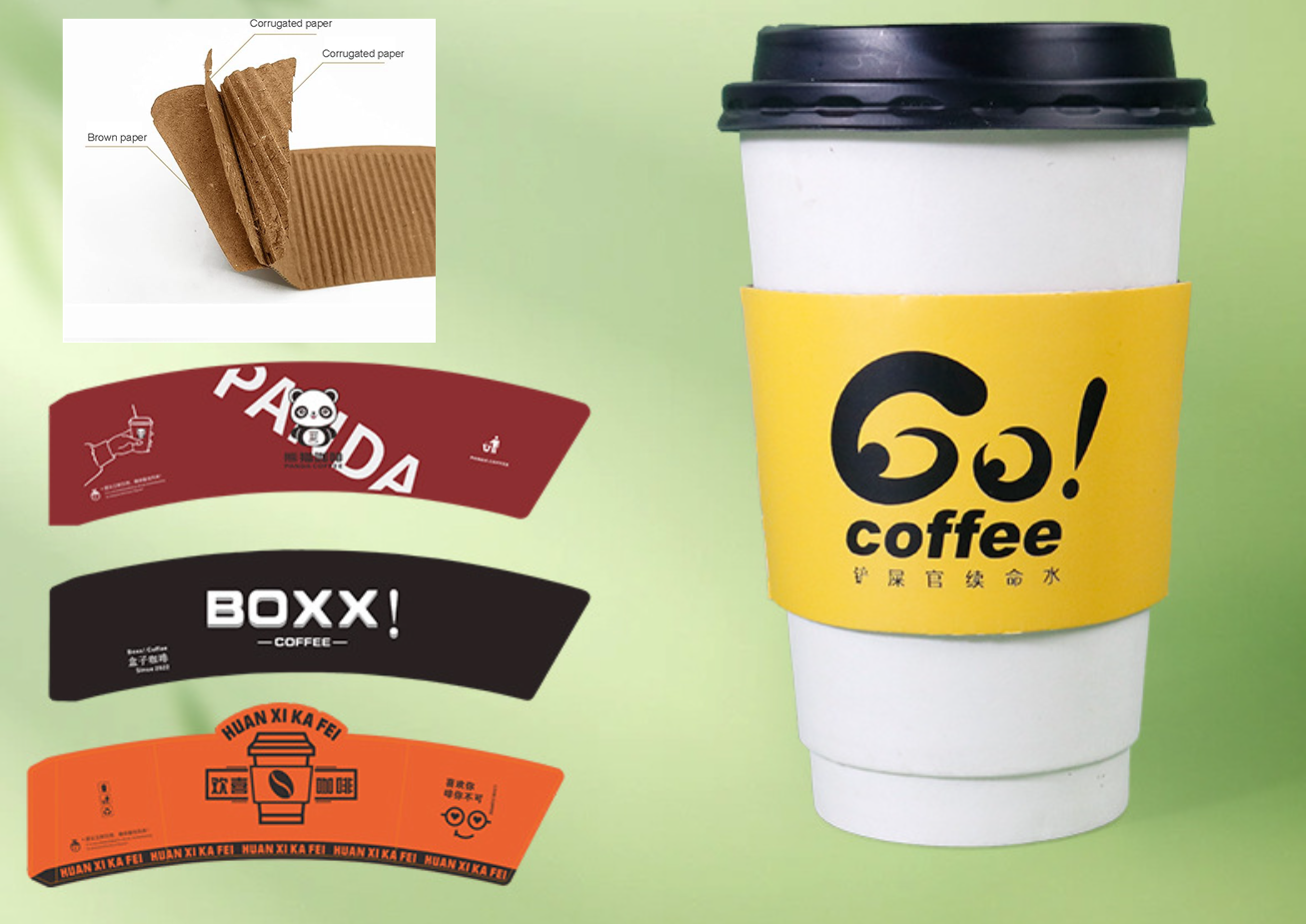 Corrugated double sided cardboard cup sleeve - One-stop packaging customization manufacturer