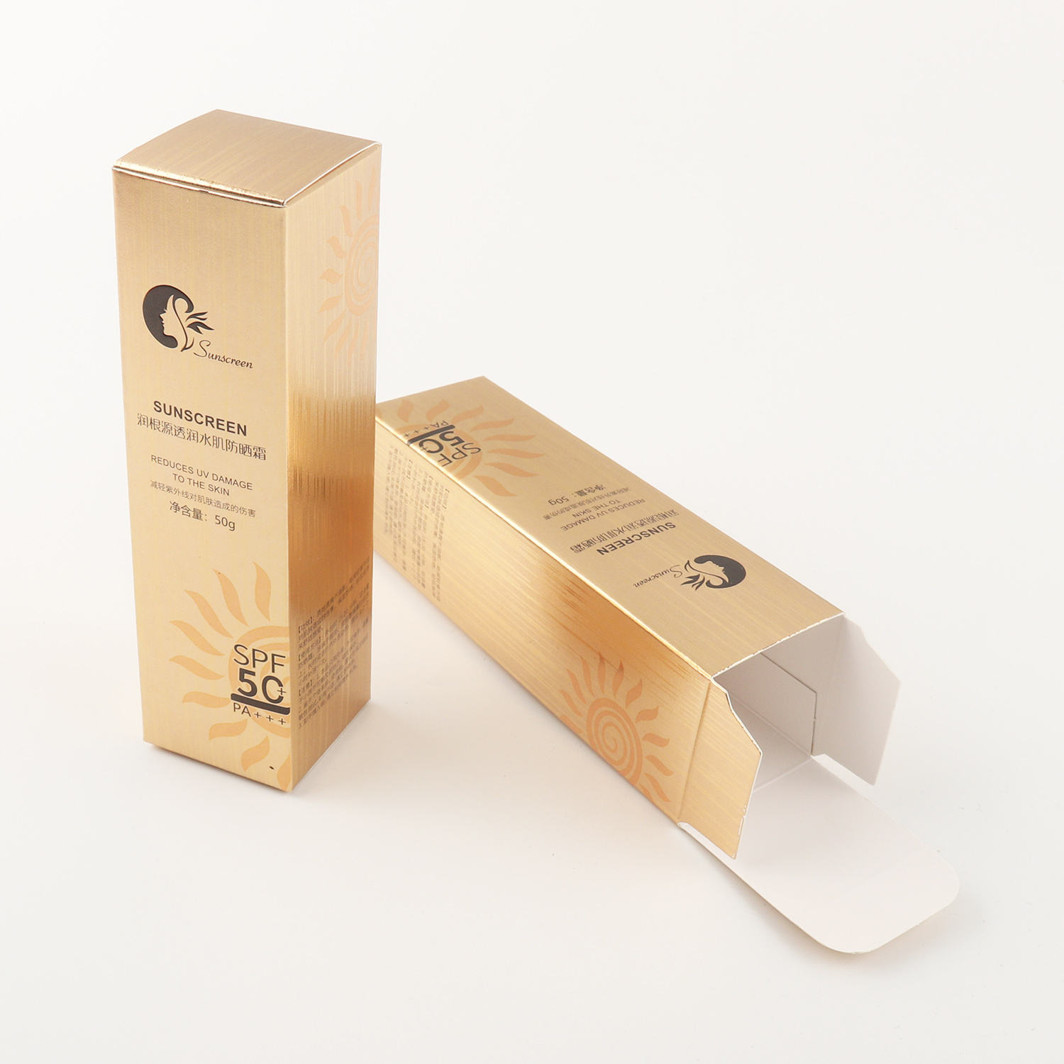 custom sun protection cream boxes