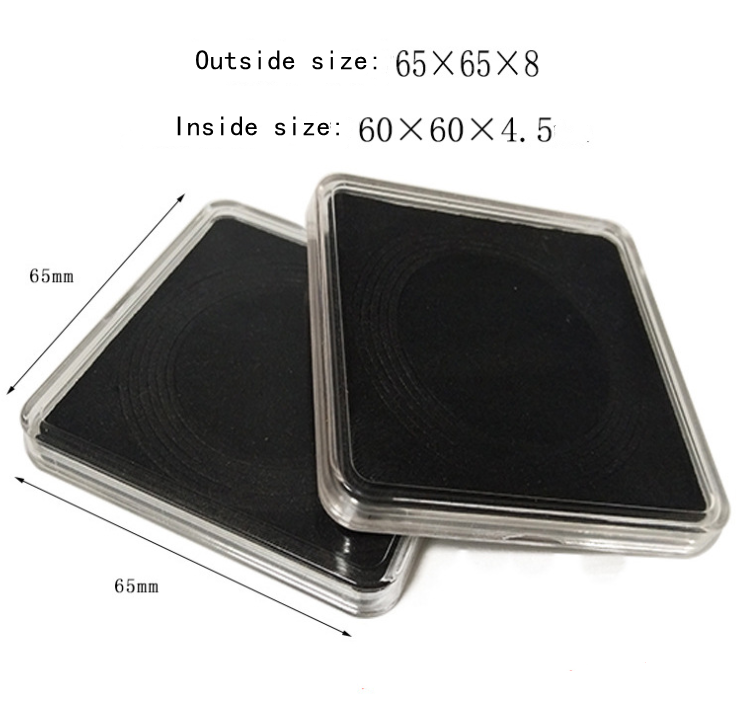 60mm SAcrylic Coin Box size