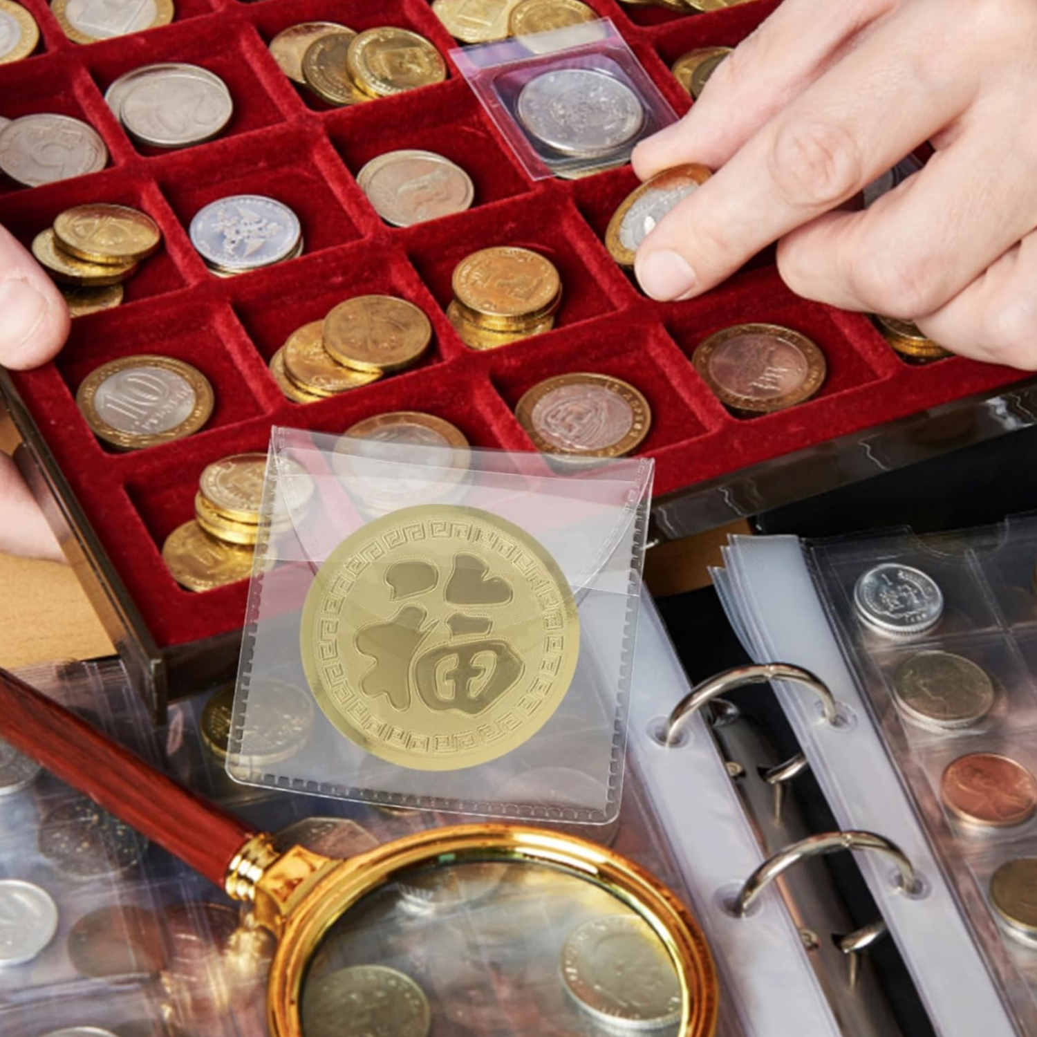 gold coin packing bag