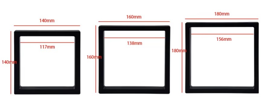 size for 3D Floating Frame PE Film