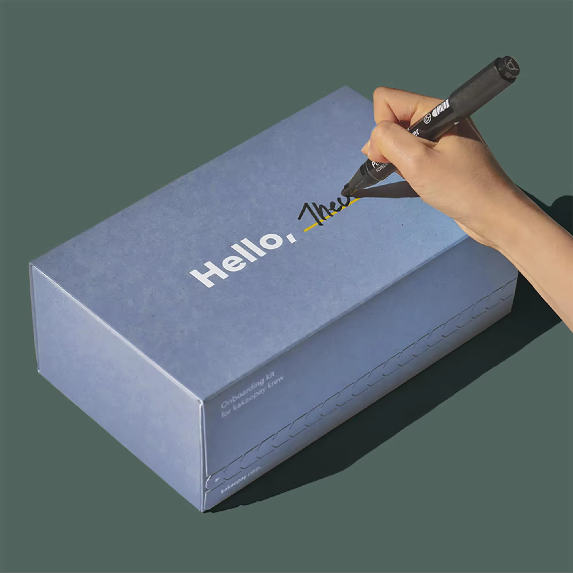 Handwritten customer name