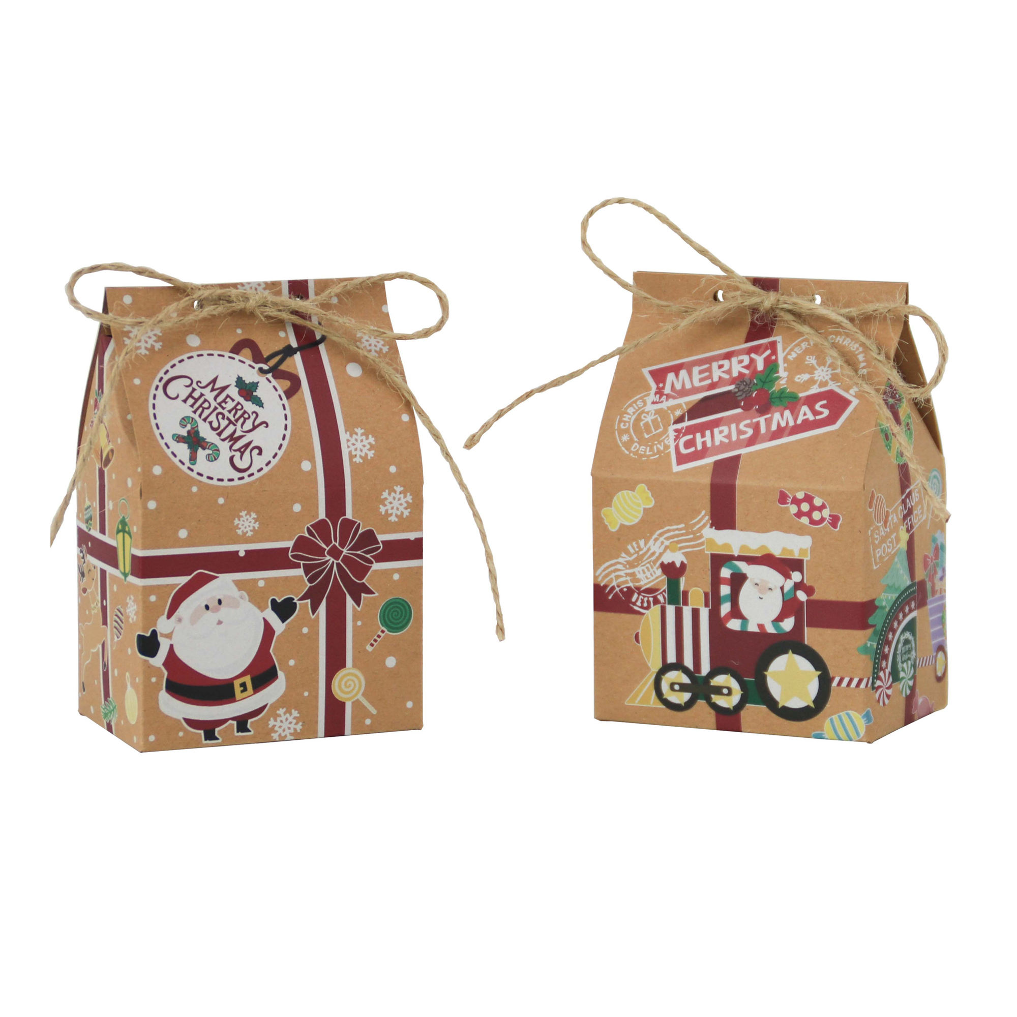 Seasonal gift box with rope