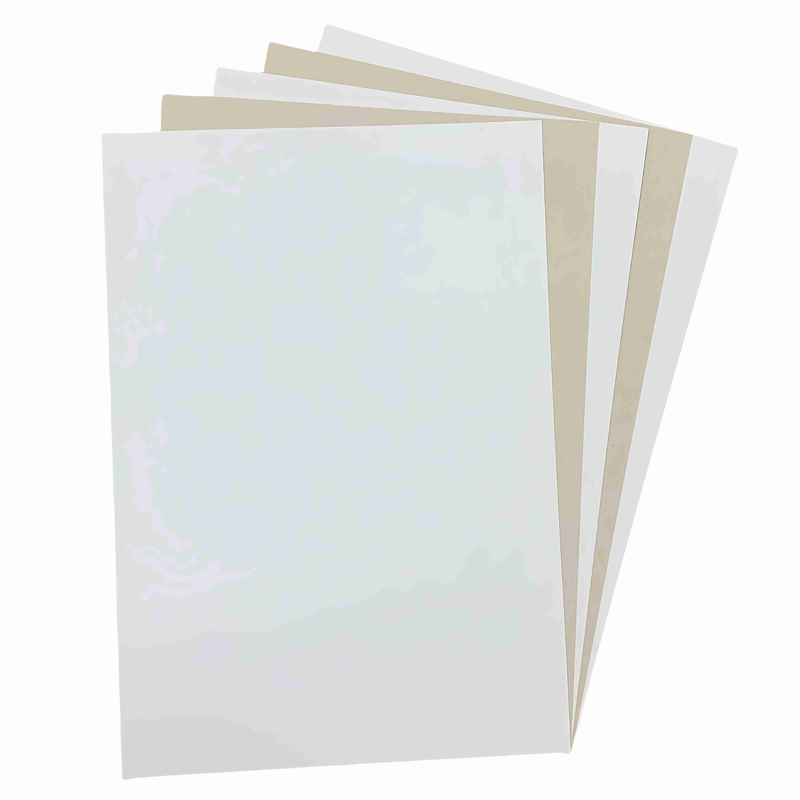 Gray-backed white paperboard