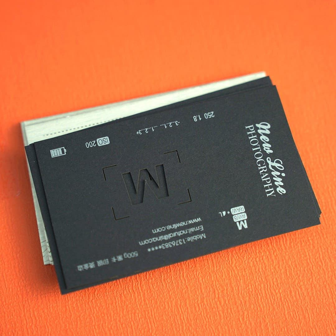 Recessed business card