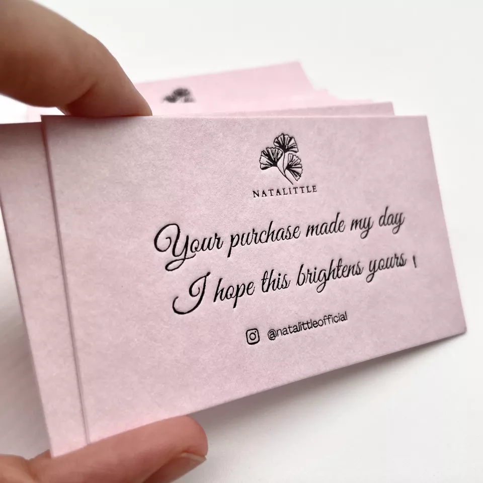 Recycled paper business card