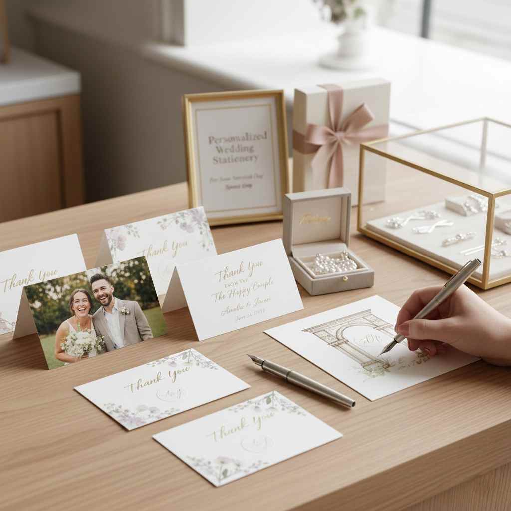 personalized wedding thank you cards with photo