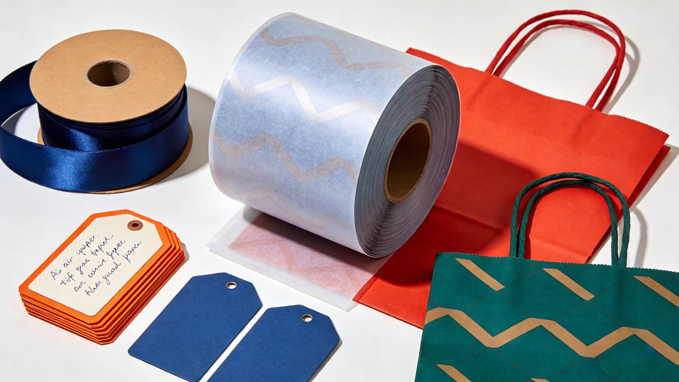 Pair wrapping paper with gift bags